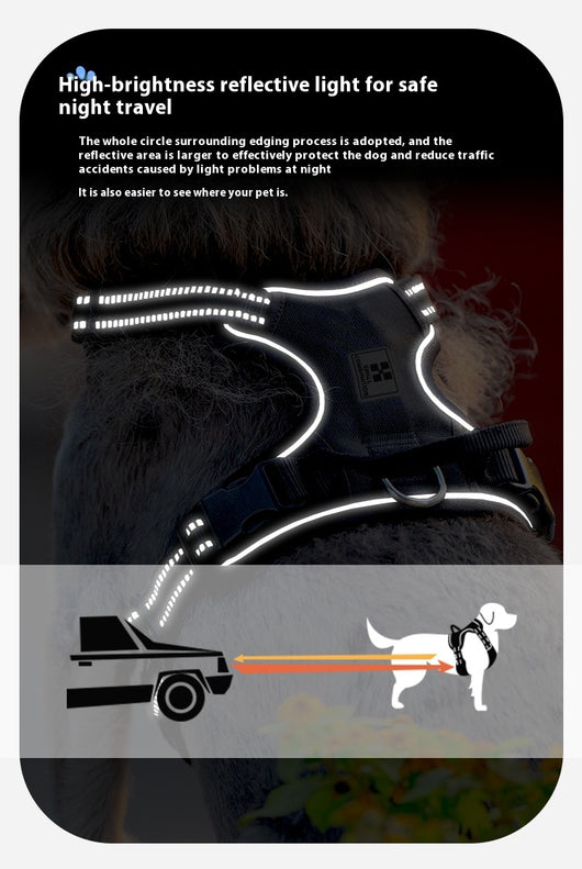 Arnés Reflectante para Perro con Correa de Seguridad Antitirón - Image 16