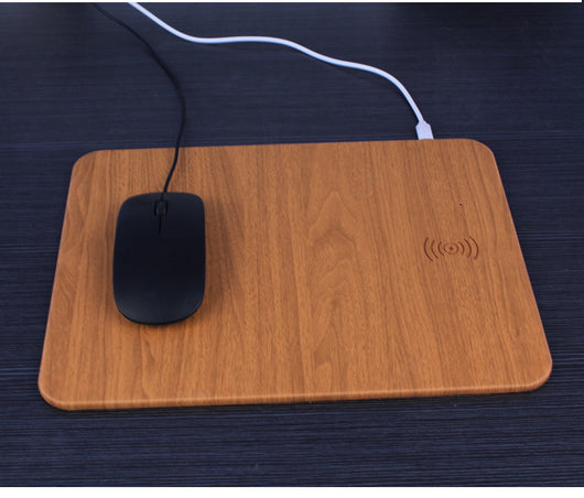 Mousepad de Carga Inalámbrica Universal con Diseño Madera - Compatible con Apple - Image 4