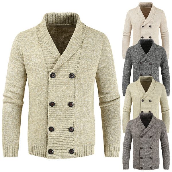 Cardigan Doble Abotonado Casual para Jóvenes