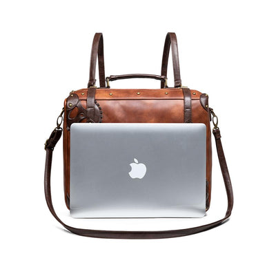 Bolso Medieval Retro de Gran Capacidad con Contraste de Colores - Image 5