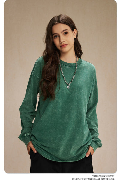 Camiseta de Algodón Suelta Casual Cuello Redondo - Image 25