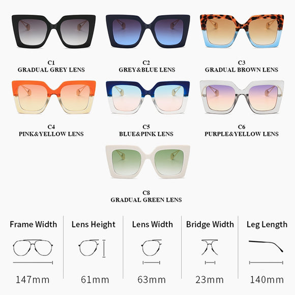 Gafas de Sol Cuadradas Estilo Europeo