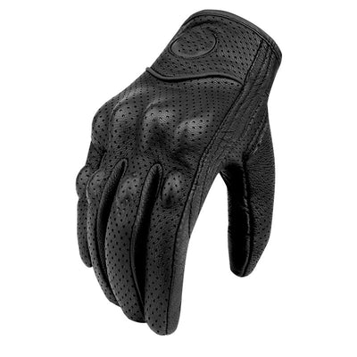 Guantes de Motocicleta de Cuero Profesional - Medio Dedo para Hombre y Mujer - Image 6