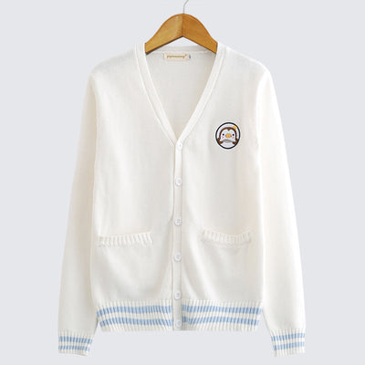 Sudadera Universitaria Pingüino Bordado Estilo Japonés Hermana Suave - Image 10