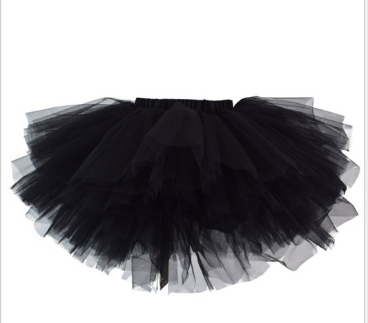 Tutú Princesa Halloween Niña 6 Capas Tul Esponjoso Danza Falda Multicolor - Image 2