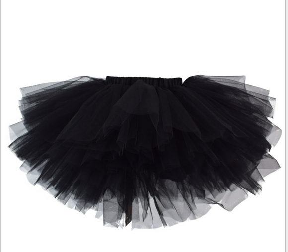 Tutú Princesa Halloween Niña 6 Capas Tul Esponjoso Danza Falda Multicolor