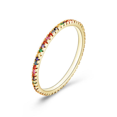 Anillo Plata 925 con Circonita y Diamante Micro Incrustado para Mujer - Image 19