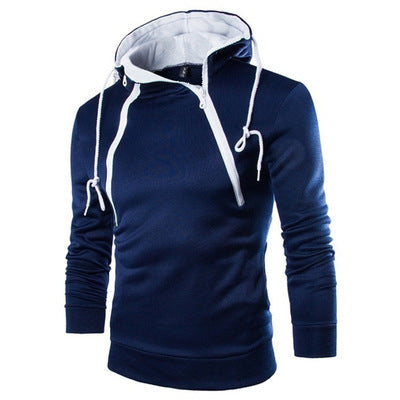 Chamarra Hoodie con Doble Cierre y Contraste de Colores - Image 14