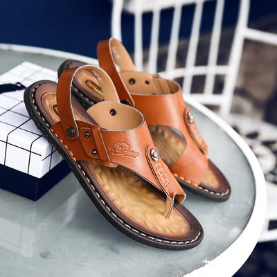 Sandalias de Cuero para Hombre Talla Grande con Diseño de Dos Dedos - Image 15