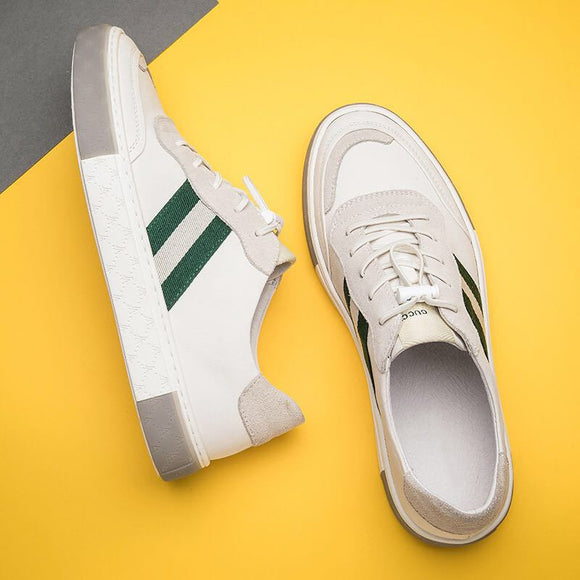 Zapatos de Cuero Blanco para Hombre - Casual y Versátil