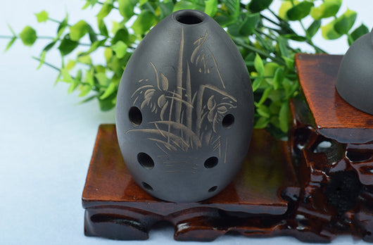 Ocarina de Barro Negro de 8 Orificios