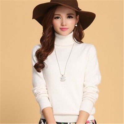 Suéter de Cachemira para Mujer con Cuello Alto Corto - Image 4