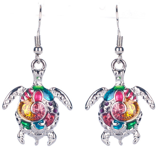 Conjunto de Collar y Aretes Tortuga Arcoíris - Image 3