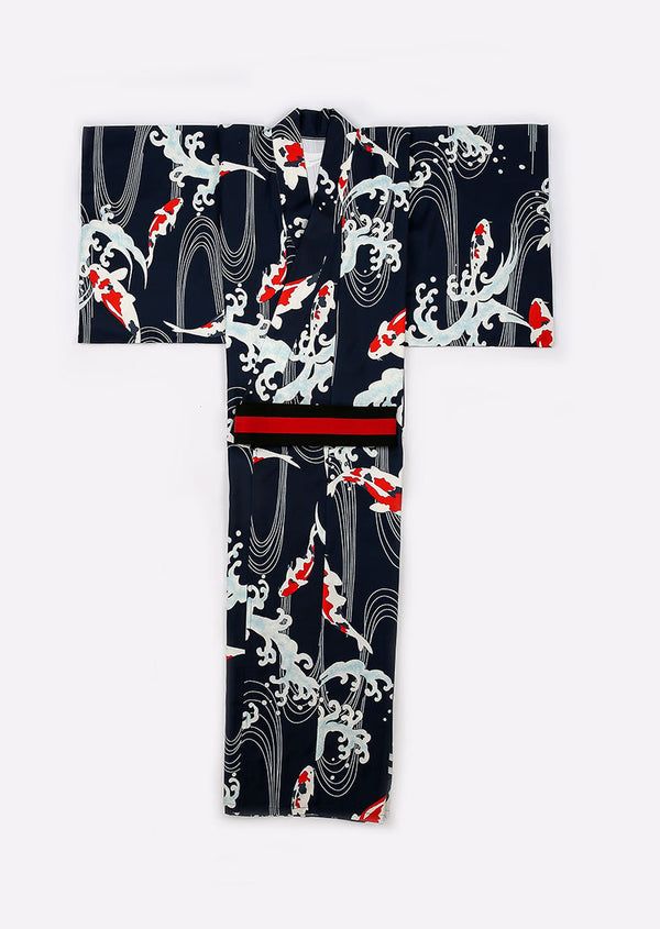 Kimono Formal Samurái Tradicional - Diseño Koi Majestuoso para Hombre