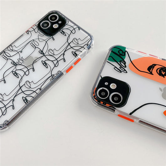 Funda para celular con diseño de líneas abstractas minimalistas - Image 3