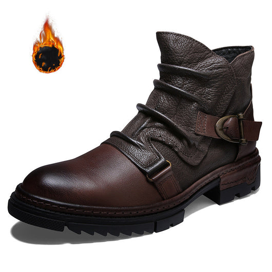 Botas Martin de Cuero Premium con Forro Cálido - Estilo Británico Clásico - Image 15