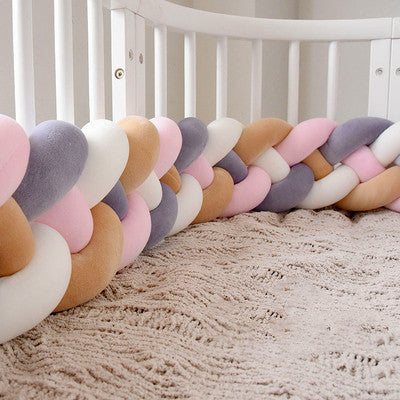 Protectores de Cuna Trenzados Alargados con Almohada Decorativa - Image 11