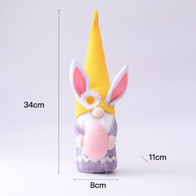 Muñeca Conejita de Pascua con Sombrero Largo Colorido - Image 8