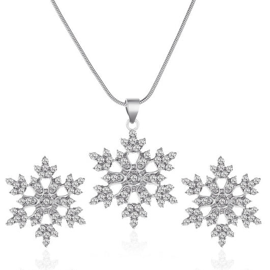 Conjunto de Collar y Aretes Copo de Nieve - Image 10