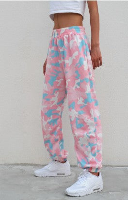 Pantalones Cargo Camuflado Algodón Rosa y Gris - Image 13