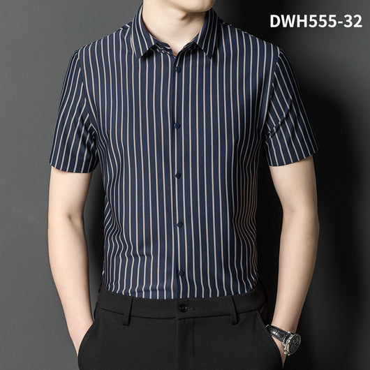 Camisa Manga Corta Ice Silk Sin Costuras para Hombre - Image 24