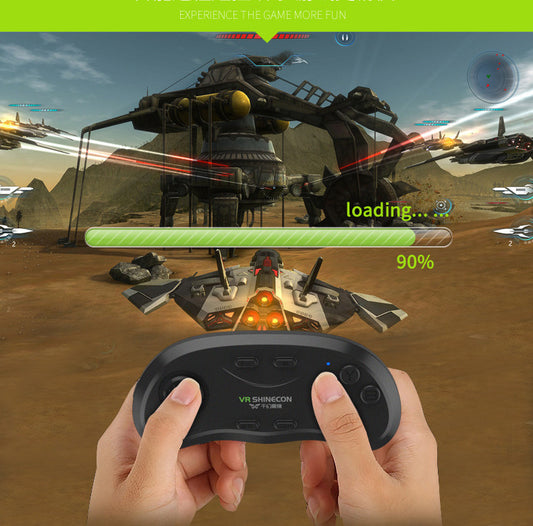 Black VR SHINECON wireless Bluetooth gamepad with a directional pad, action buttons, and function buttons.