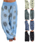 Pantalones Casuales Mujer Estilo Europeo con Estampado Digital y Corte Relajado