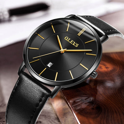 Reloj de Lujo para Hombre con Correa de Cuero, Resistente al Agua - Image 4