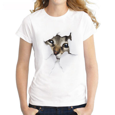 Playera Slim con Estampado de Gatos Streetwear - Image 8