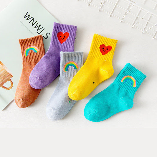 Calcetines Deportivos Infantiles con Diseños Animados - Otoño Invierno