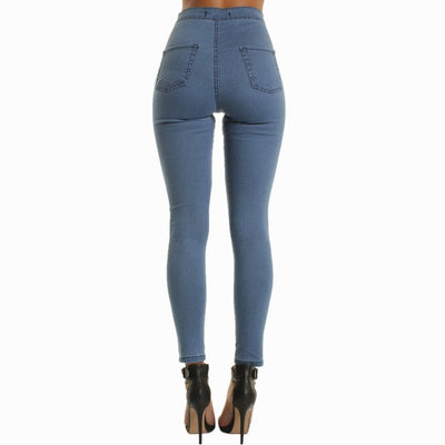 Pantalones Vaqueros Rotos a la Rodilla con Stretch - Image 5