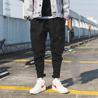 Pantalones casuales acolchados en terciopelo premium