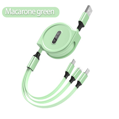 Cable de Carga Rápida 3 en 1 Telescópico Macaron 3A - Image 4
