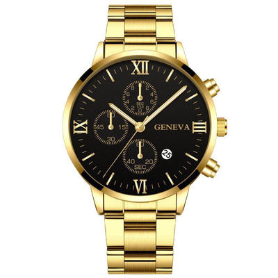 Reloj Ejecutivo de Acero Inoxidable con Calendario y Pulseras Combinadas - Image 8