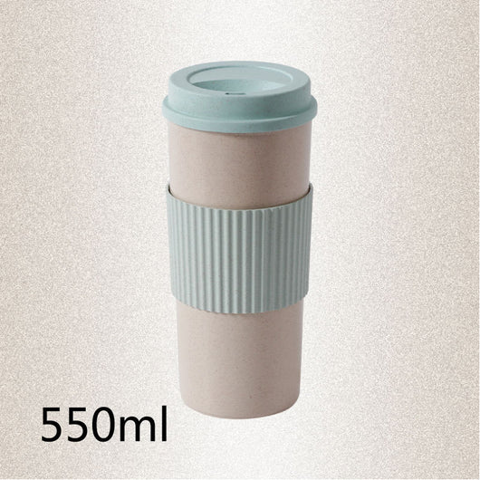 Taza Térmica Reutilizable de Fibra de Trigo con Tapa - Vaso Aislante para Café y Viajes - Image 8