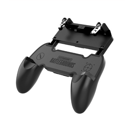 Black mobile gaming controller with 'BATTLEGROUNDS' text, featuring two top triggers and ergonomic hand grips. - Image 25