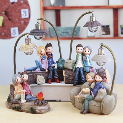 Luz Nocturna Romántica para Parejas - Diseño Zakka Creativo