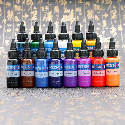 Set de 14 Colores para Tatuaje Profesional 30ml por Botella
