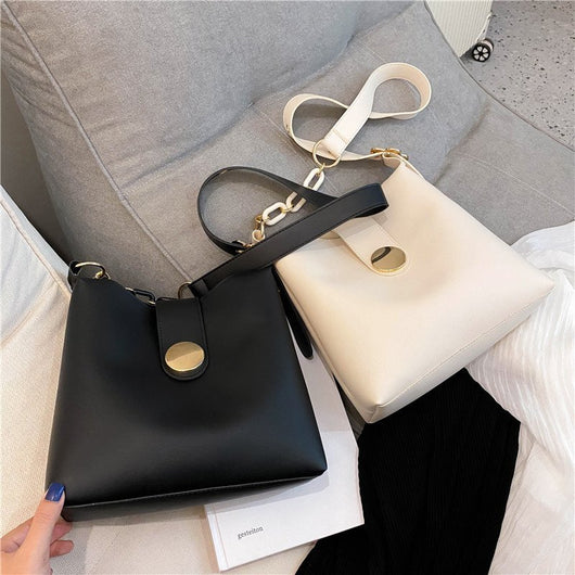 Set de 2 Bolsos de Cuero Genuino para Mujer - Bolso Tipo Bucket y Mensajero - Image 2