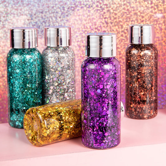 Gel Glitter Multiuso para Uñas, Cabello, Cuerpo y Rostro - Lentejuelas Sueltas Festival - Image 2