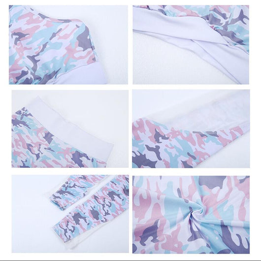 Conjunto Deportivo Camuflaje 2 Piezas: Sujetador Deportivo Mesh y Leggings Fitness - Image 5