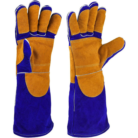 Guantes de Cuero Profesionales para Soldadura Industrial con Protección Laboral