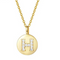 Single Studded Letter Necklace H 925 Plateado
