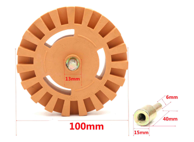 Rueda Neumática de Goma para Pulido de 4 Pulgadas - Image 3