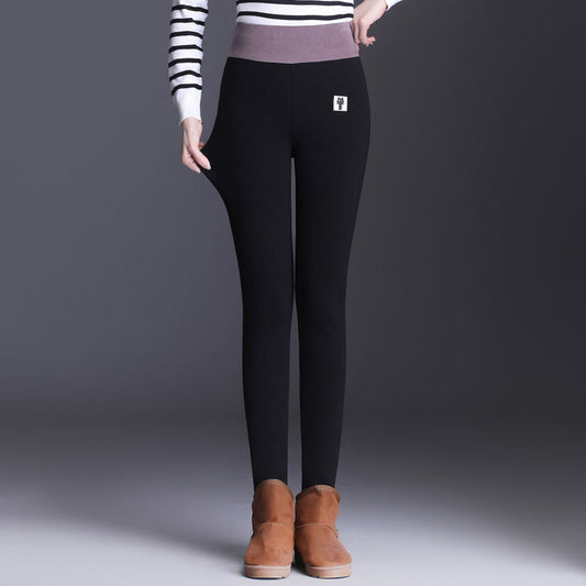 Pantalones de Felpa Gruesa Tipo Piel de Cordero para Mujer