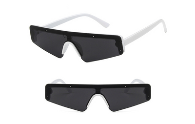 Brown mirror Siamese sport sunglasses with a flat top frame and gradient lenses, shown on a white background. - Image 7