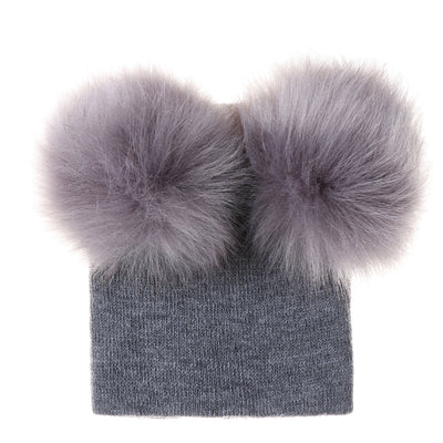 Gorro Infantil Mikkie Fur con Dos Pompones - Gorro de Punto Cálido - Image 6