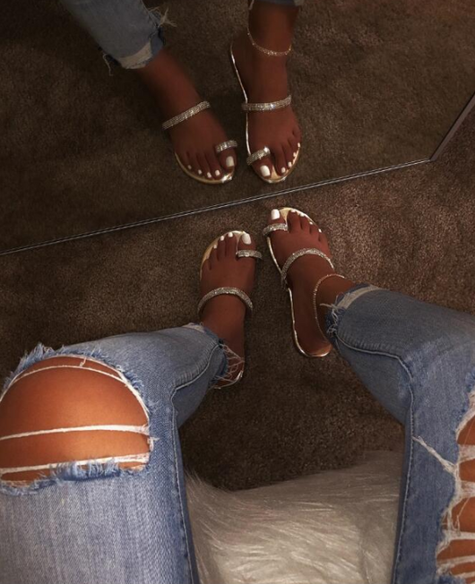 Sandalias Planas de Diamante - Comodidad y Elegancia - Image 2