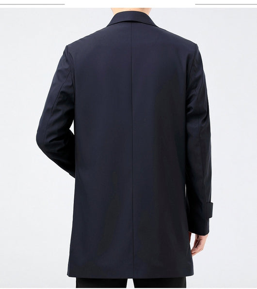Abrigo Trench Coat Ejecutivo Largo para Hombre - Image 15