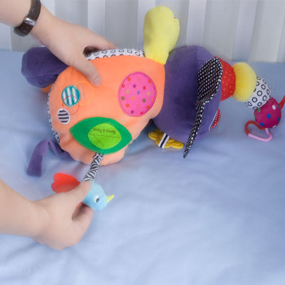 Juguete de Peluche Elefante con Anillo Sonajero y Campana para Bebés - Image 3